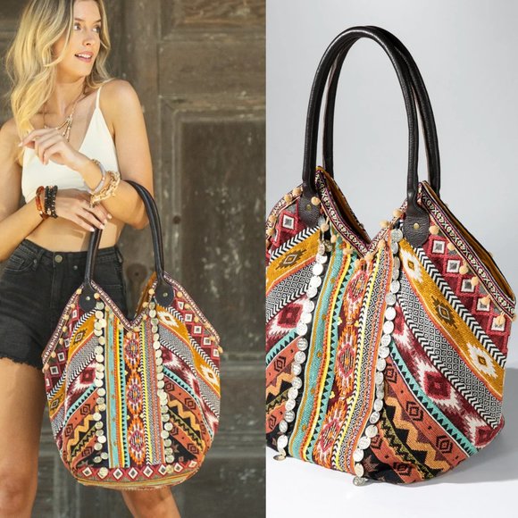 Handmade Patchwork Multi Pattern Boho Bag - Picture 2 of 6